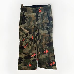 Obermeyer Boys' Parker Insulated Ski Pants Green Rock Camo Snowboarding XS 6/7